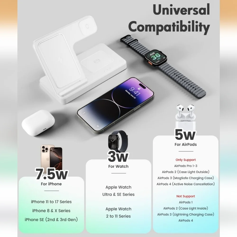 3 In 1 Foldable Wireless Charger